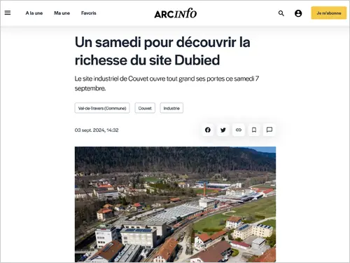 Un samedi pour découvrir la richesse du site Dubied