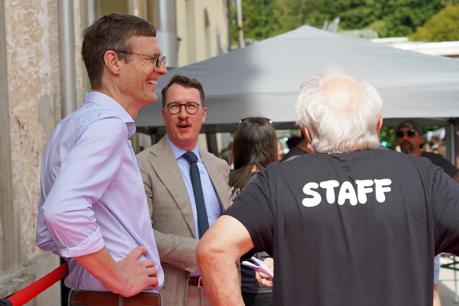 Frédéric Mairy (Conseiller d'État neuchâtelois) et Benoît Simon-Vermot (Conseiller communal de Val-de-Travers)